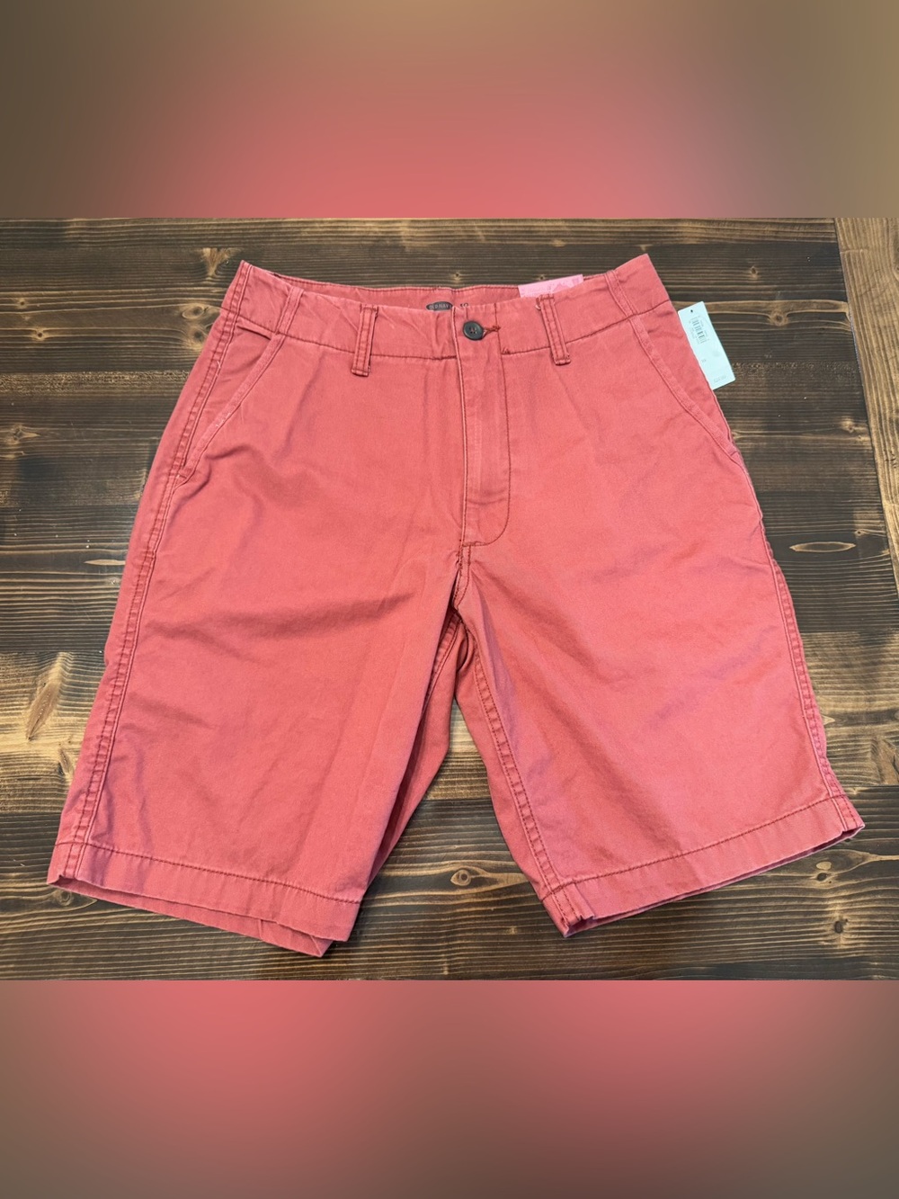 Old Navy Men's Broken in Straight Rust Red Chino Shorts Size 30